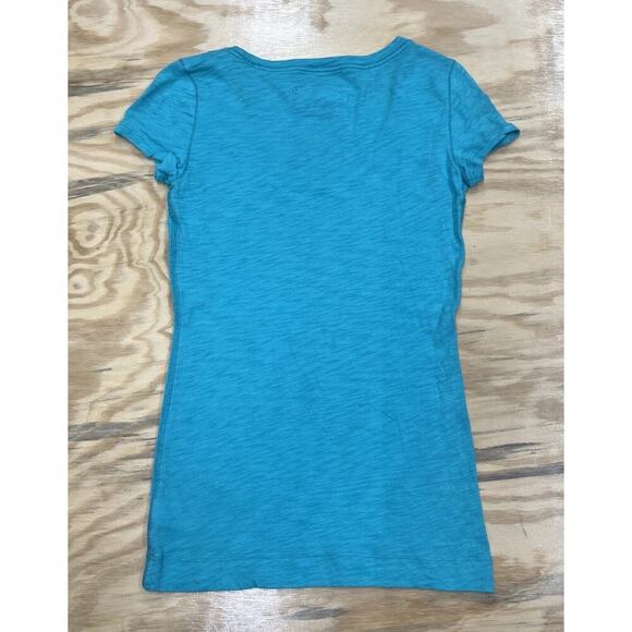 Aeropostale Y2K Women’s Tee Shirt Size Small Green Short Sleeve Burnout Top - Picture 2 of 9
